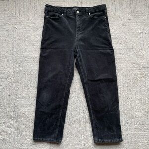 Banana Republic Women’s Pants Dark Gray Corduroy Straight Leg High Rise Size 31.